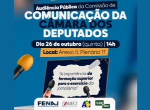 Audincia Pblica na Cmara dos Deputados debater a importncia da formao superior em Jornalismo