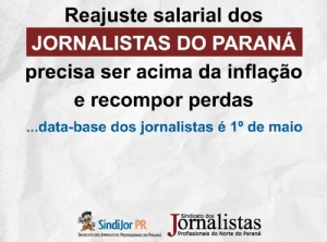 Reajuste salarial dos jornalistas do Paran precisa ser acima da inflao e recompor perdas