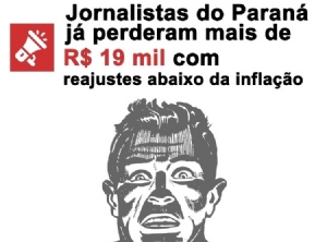 Jornalistas do Paran j perderam mais de R$ 19 mil com reajustes abaixo da inflao