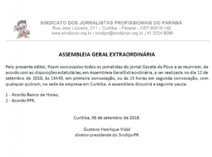 Jornalistas da Gazeta do Povo analisam acordos em assembleia