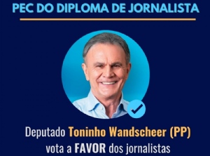 Coordenador da bancada do Paran na Cmara dos Deputados fortalece a luta pela PEC do Diploma 